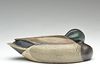 Incredibly executed working mallard drake in a tucked head resting pose, Ferdinand Homme, Stoughton, Wisconsin, circa 1930.