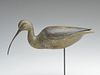 Large curlew carved in the style of Walter Brady, Marty Hanson, Hayward, Wisconsin.