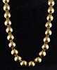 18K gold ball necklace