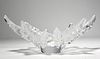 Lalique glass leaf shaped bowl