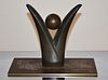 Thomas McGlynn Mid Century bronze sculpture "The Word"