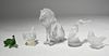 Five pieces of figural Lalique glass