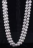 52" white pearl necklace with 9-10 mm pearls