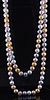 52" colored pearl necklace with 9-10 mm pearls