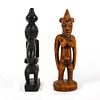 PAIR OF AFRICAN HAND CARVED WOODEN FIGURES