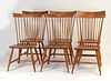 Set of six cherry dining chairs made by Charles Webb