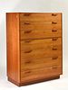 20th C. cherry seven-drawer chest made by Charles Webb