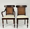 Set of eight Italian dining chairs 