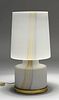 Unique mid-century modern opaque glass table lamp