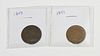 1807 and 1851 US half cents