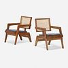 Pierre Jeanneret, Rare lounge chairs from Chandigarh, pair