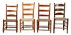 Collection of Four Tennessee Ladder Back Chairs