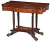 Neoclassical Urn Inlaid Mahogany Games Table