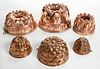 Group of 17 Assorted Copper Food Molds