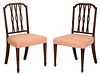 Pair Hepplewhite Mahogany Side Chairs