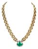 14kt. Emerald and Diamond Necklace