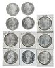 11 Uncirculated Silver Morgan Dollars 