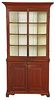 American Country Red Painted Step Back Cupboard