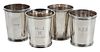 Four Southern Coin Silver Juleps