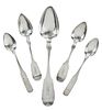 Five Pyle and Flowers Tennessee Coin Silver Spoons