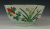 CHINESE HAND PAINTED FLORAL INSECTS PORCELAIN BOWL