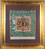 Large Framed 19th C Tibetan Thangka