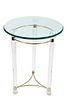 Modern Beveled Glass Top Side Table
