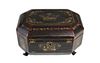 Antique Chinese Black and Gilt Tea Caddy