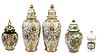 Collection of (5) Lidded Jars