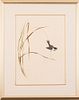 Art Lamay (B. 1938). Chickadee on a Blade of Grass.