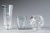 Three Crystal Vases.