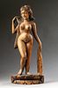 Balinese Carved Nude Figure.