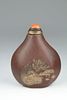 Important Rare Yi-hsing Snuff Bottle. Ch'ien-Lung