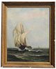 Framed 19th C. Nautical Painting