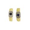 10K Gold Sapphire & Diamond Earrings