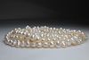 Unusual 100 inch Strand of White Freshwater Pearls