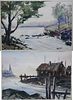 (2) Wally Bilyeau (American, 20th C) Watercolors