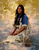 Howard Terpning (b. 1927), Woman of the Sioux (1982)