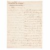 Pavón, José Ignacio. (30th President, 13 - 15 August, 1860). Letter Regarding Payment of a Pension.
