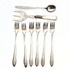 8 VINTAGE SILVER FORKS AND SPOON