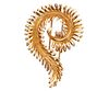 Tiffany & Co. Schlumberger Gold Feather Brooch