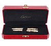 Cartier 14K Gold Bamboo Pen & Pencil Set