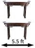Pair of Chinese Carved Rosewood Altar Tables