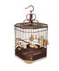 Chinese Well-Carved Bamboo Bird Cage, 19th Century