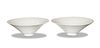 Pair of Chinese White Glazed Dou-Li Bowls, Republic