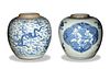 Pair of Blue-&-White Chinese Ginger Jars,18th Century