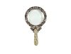 Chinese Silver Magnifying Glass with Dragon Hook