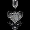 (7 Pc) Baccarat Crystal Wine Glasses