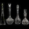 (4 Pc) Lot Of Continental Crystal Decanters