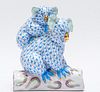 Herend "Koalas" Fishnet Porcelain Figure